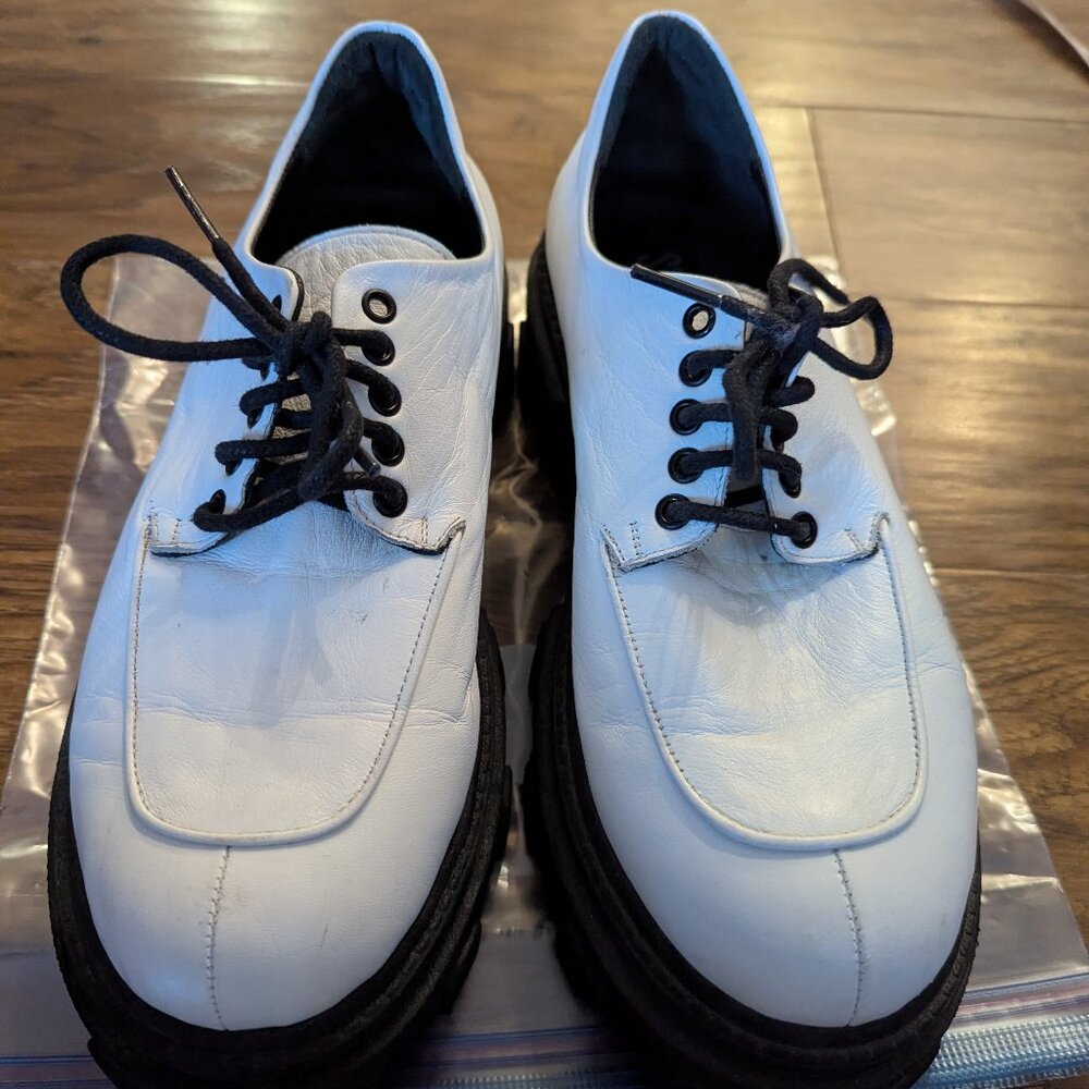Silent D Platform Loafer genuine leather beautiful condition punk ska goth 9.5